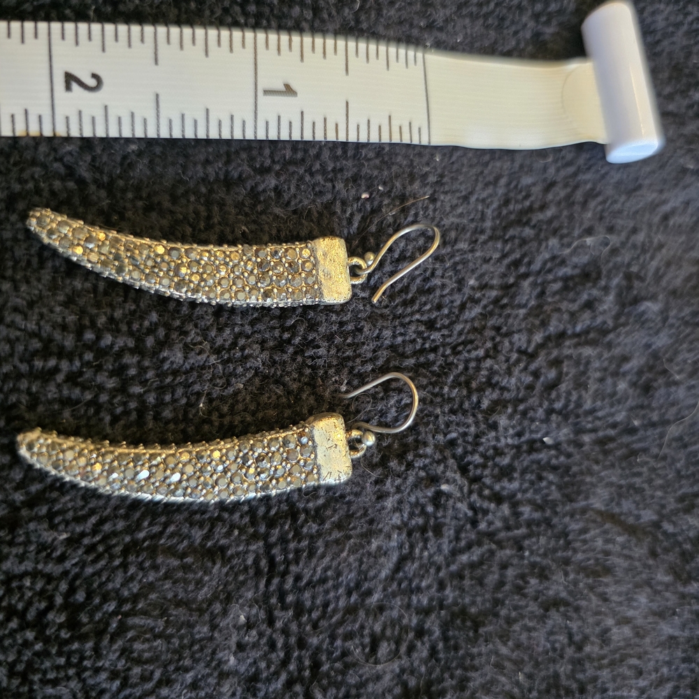Elegant Gold-Tone Horn Earrings